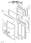 DOOR PARTS Diagram and Parts List for ET8FTEXSQ01  Whirlpool Refrigerator