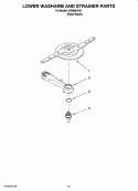 LOWER WASHARM AND STRAINER PARTS, OPTIONAL PARTS (NOT INCLUDED) Diagram and Parts List for IUD9500VX0  Whirlpool Dishwasher