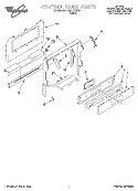 CONTROL PANEL Diagram and Parts List for SF387PEYB8  Whirlpool Range