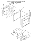 OVEN DOOR AND DRAWER Diagram and Parts List for FGS385BL2  Roper Range