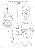 AGITATOR, BASKET AND TUB Diagram and Parts List for CCW5264W4  Whirlpool Washer