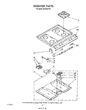 COOK TOP Diagram and Parts List for SF3600EPW1  Whirlpool Range