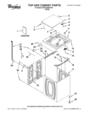 TOP AND CABINET PARTS Diagram and Parts List for 3DWTW4840YW0  Whirlpool Washer