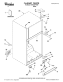 CABINET PARTS Diagram and Parts List for 5VWT31SFYW00  Whirlpool Refrigerator
