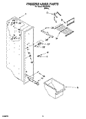 FREEZER LINER PARTS Diagram and Parts List for INQ225300  Inglis Refrigerator