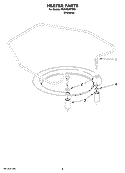 HEATER PARTS Diagram and Parts List for KUDX03FTSS1  KitchenAid Dishwasher