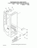REFRIGERATOR LINER PARTS Diagram and Parts List for KSRJ25FXMT00  KitchenAid Refrigerator