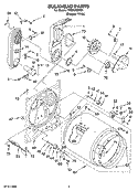 BULKHEAD PARTS Diagram and Parts List for WGD5560SQ0  Whirlpool Dryer