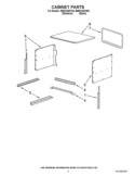 CABINET PARTS Diagram and Parts List for IBMS1450YB0  Whirlpool Microwave
