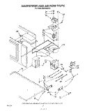 MAGNETRON AND AIRFLOW Diagram and Parts List for RM978BXPW1  Whirlpool Microwave Oven Combo