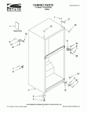 CABINET PARTS Diagram and Parts List for T8TXNGFWQ02  Estate Refrigerator