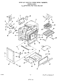 OVEN DOOR Diagram and Parts List for F5757W1  Roper Range