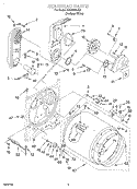 BULKHEAD Diagram and Parts List for SGDS800JQ0  Whirlpool Dryer