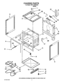CHASSIS PARTS Diagram and Parts List for WFC110M0AW0  Whirlpool Range