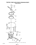 HEATER, PUMP AND LOWER SPRAY ARM Diagram and Parts List for DU8570XT1  Whirlpool Dishwasher