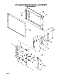 MICROWAVE DOOR AND LATCH Diagram and Parts List for RM288PXV7  Whirlpool Microwave Oven Combo