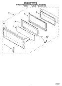 DOOR PARTS Diagram and Parts List for YMH7155XMQ2  Whirlpool Microwave