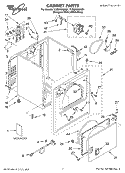 CABINET PARTS Diagram and Parts List for YLEQ5000KQ1  Whirlpool Dryer