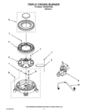 TRIPLE CROWN BURNER Diagram and Parts List for YKDSS907SS04  KitchenAid Range