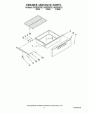 DRAWER AND RACK PARTS Diagram and Parts List for YKERS205TS2  KitchenAid Range
