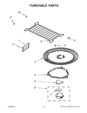 TURNTABLE PARTS Diagram and Parts List for WMH73L20AS1  Whirlpool Microwave