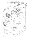 ICEMAKER Diagram and Parts List for GS2SHGXKT01  Whirlpool Refrigerator