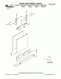DOOR AND PANEL PARTS Diagram and Parts List for DU0300XTXS0  Whirlpool Dishwasher