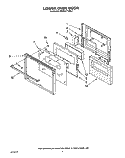 LOWER OVEN Diagram and Parts List for KEMS377XBL1  KitchenAid Microwave Oven Combo