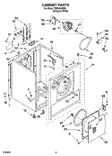 CABINET PARTS Diagram and Parts List for TEDX540RQ0  Estate Dryer