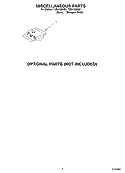 MISCELLANEOUS, OPTIONAL Diagram and Parts List for TUD4700KB1  Estate Dishwasher