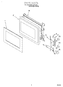 DOOR Diagram and Parts List for MT7116XDQ2  Whirlpool Microwave