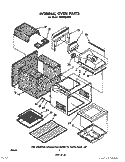INTERNAL OVEN Diagram and Parts List for SF3600EPW0  Whirlpool Range