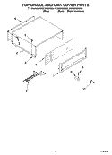 TOP GRILLE AND UNIT COVER PARTS Diagram and Parts List for KSSS36QMB00  KitchenAid Refrigerator
