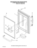 REFRIGERATOR DOOR PARTS Diagram and Parts List for EB9FVBLWS05  Whirlpool Refrigerator