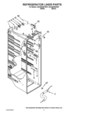 REFRIGERATOR LINER PARTS Diagram and Parts List for GSC25C6EYB01  Whirlpool Refrigerator