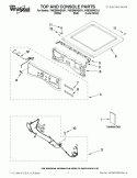 TOP AND CONSOLE PARTS Diagram and Parts List for YWED95HEXL1  Whirlpool Dryer