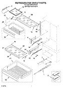 REFRIGERATOR SHELF PARTS Diagram and Parts List for KBRO36FMX00  KitchenAid Refrigerator
