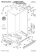 CABINET PARTS Diagram and Parts List for KSSV42FMS00  KitchenAid Refrigerator