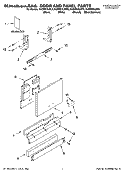 DOOR AND PANEL PARTS Diagram and Parts List for KUDP01ILBT5  KitchenAid Dishwasher