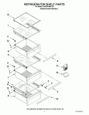 REFRIGERATOR SHELF PARTS Diagram and Parts List for KSC23C8EYY01  KitchenAid Refrigerator
