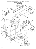 CONTROL AND REAR PANEL Diagram and Parts List for LSR5132HQ0  Whirlpool Washer