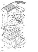 SHELF PARTS Diagram and Parts List for GT9MHTXRT01  Whirlpool Refrigerator