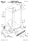 CABINET PARTS Diagram and Parts List for ES5PHAXSB01  Whirlpool Refrigerator