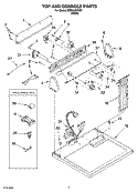 TOP AND CONSOLE PARTS Diagram and Parts List for EED4400SQ0  Estate Dryer