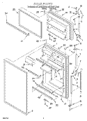 DOOR Diagram and Parts List for 8ET20NKXFN00  Whirlpool Refrigerator