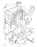 TUB , LITERATURE AND OPTIONAL Diagram and Parts List for DU9400XT0  Whirlpool Dishwasher