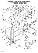 CONTROLS AND REAR PANEL PARTS Diagram and Parts List for GST9630PL1  Whirlpool Washer