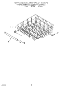 UPPER RACK AND TRACK Diagram and Parts List for KUDI24SEWH1  KitchenAid Dishwasher