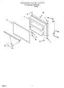 FREEZER DOOR, LIT/OPTIONAL Diagram and Parts List for 3XARG477GF02  Whirlpool Refrigerator