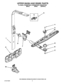 UPPER WASH AND RINSE PARTS Diagram and Parts List for KUDS30FXSS5  KitchenAid Dishwasher